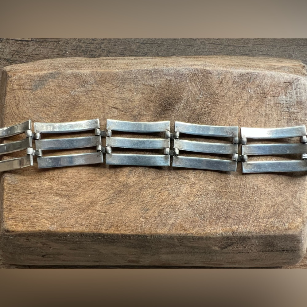 Vintage Sterling Silver Bracelet - Picture 4 of 6